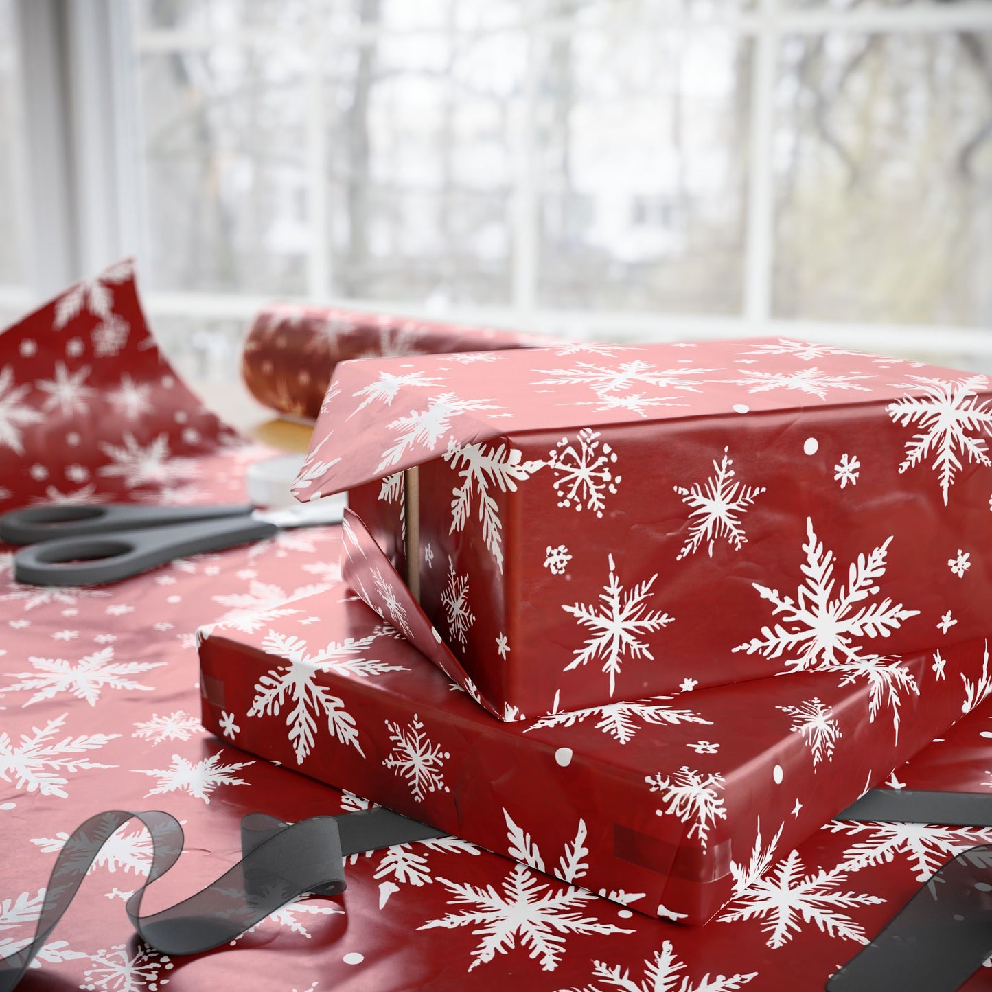 Blizzard Bling – Bold Snowflake Wrapping Paper