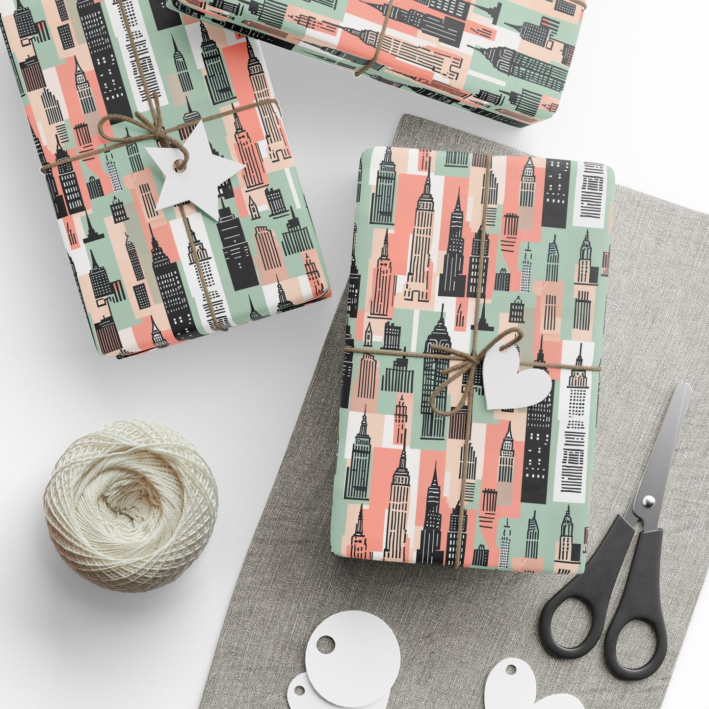 Chic Cityscape Wrapping Paper