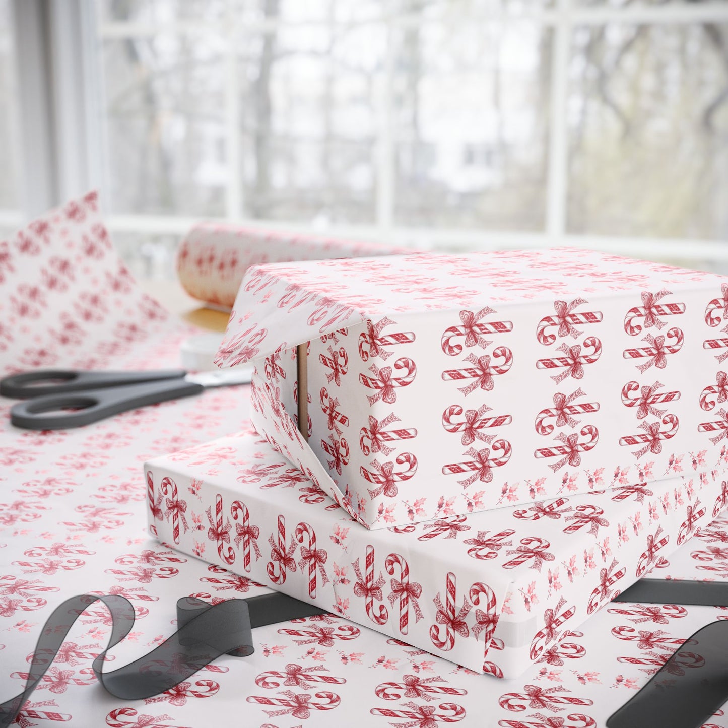 Peppermint Snaps – Vintage Candy Cane Wrapping Paper