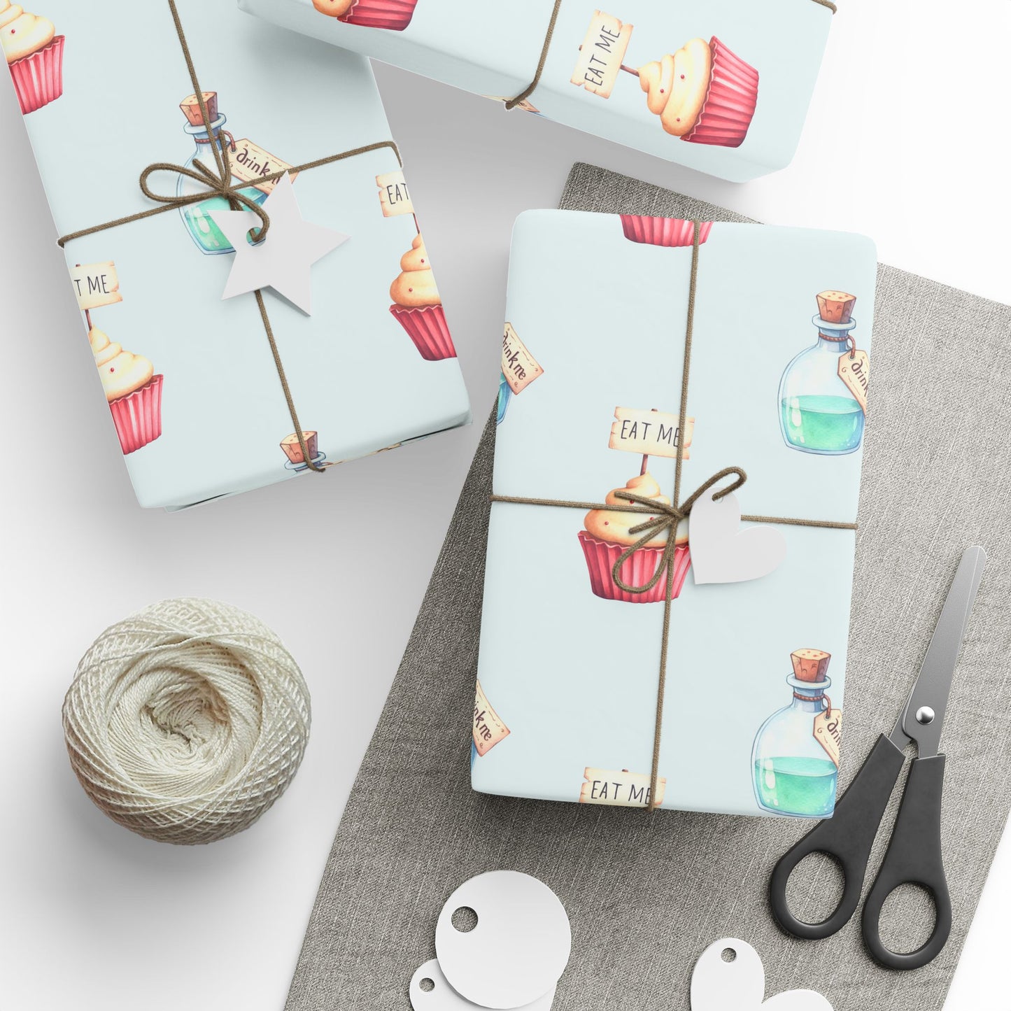 Eat Me, Drink Me Alice in Wonderland Gift Wrap
