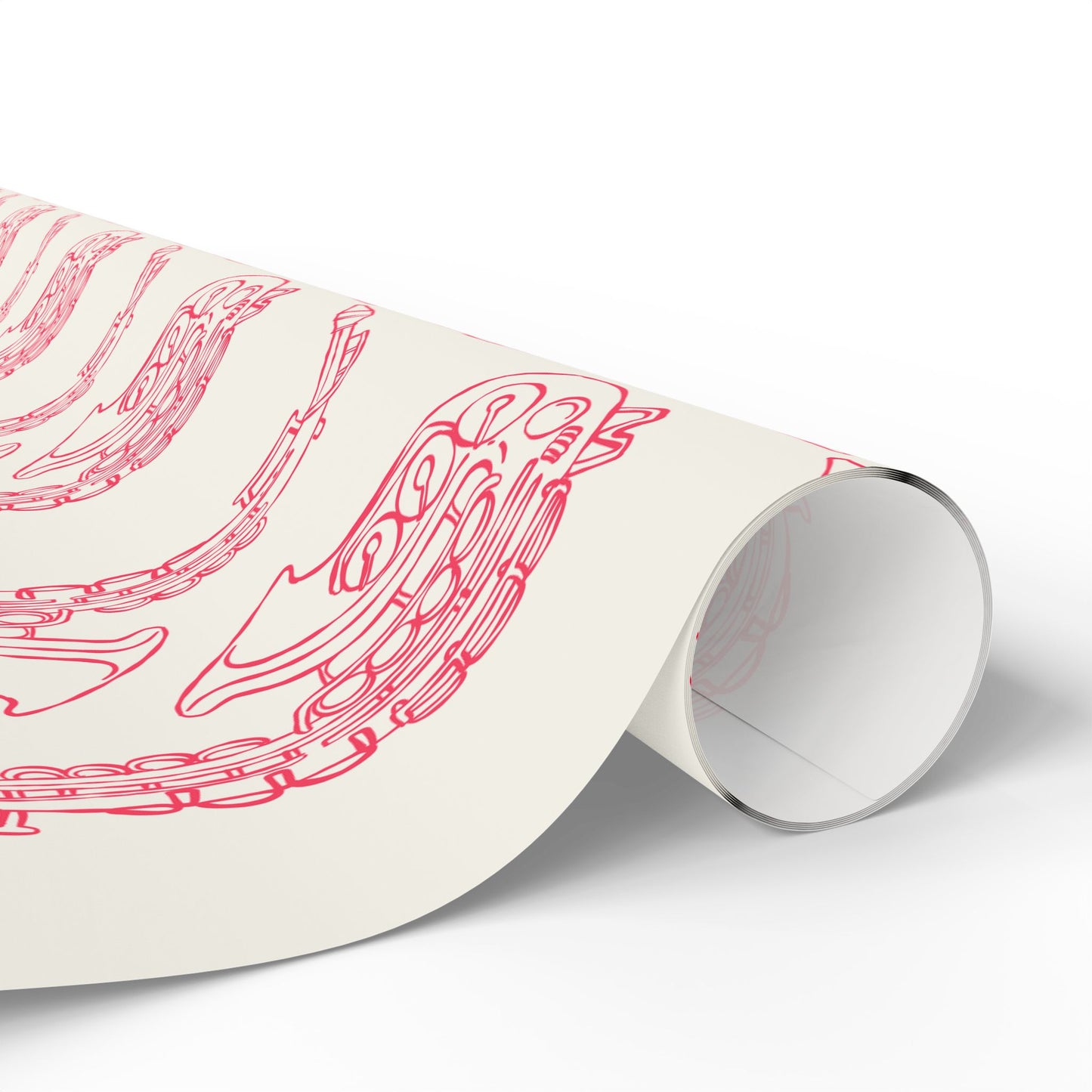 Chic Pink Saxophone Patterned Wrapping Paper