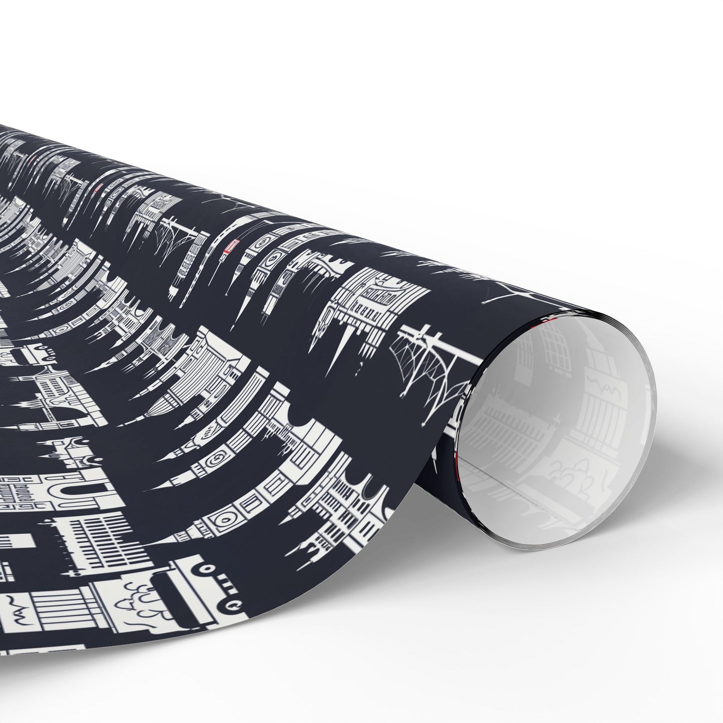 Cityscape Wrapping Paper – Elegant Gift Wrap for Holidays