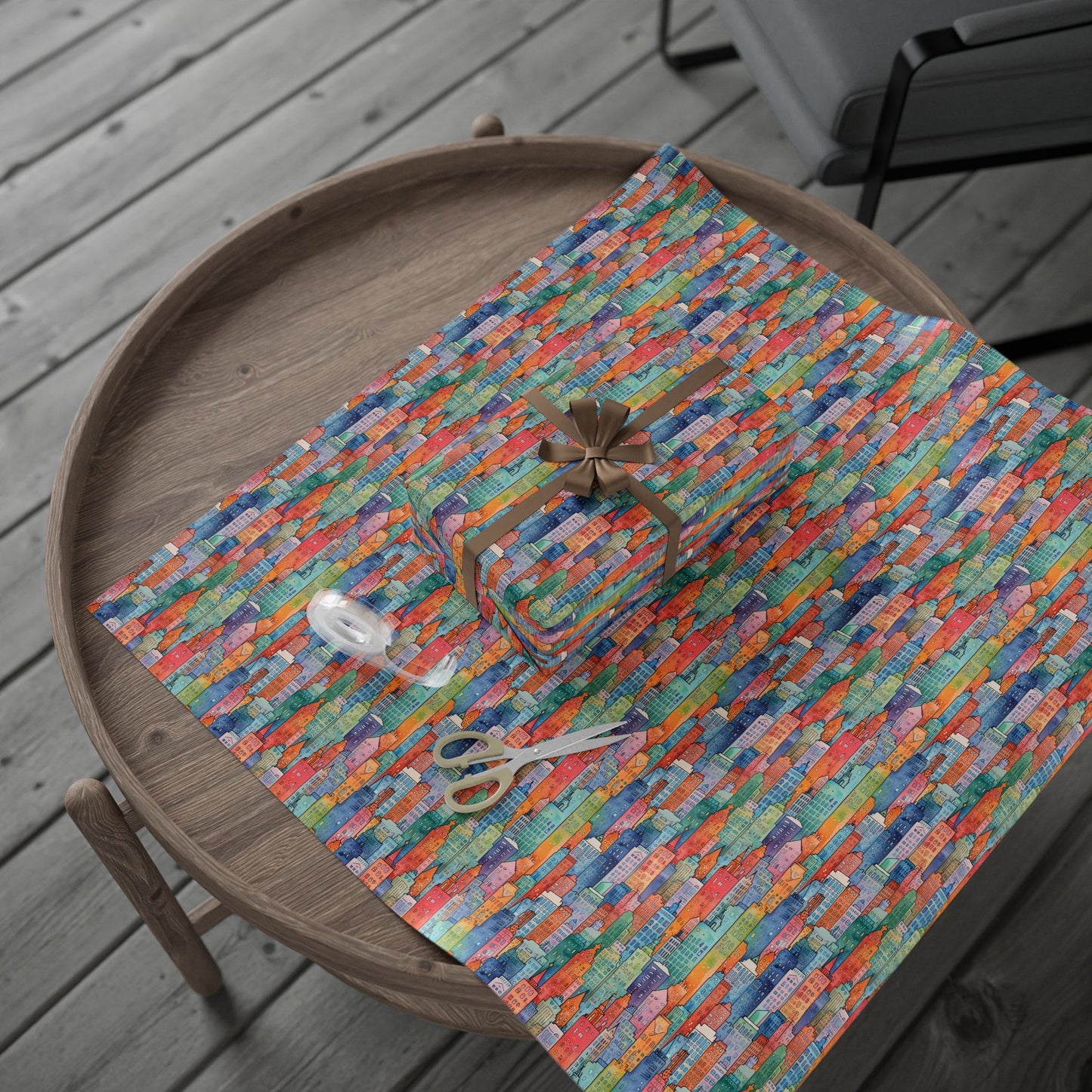 Abstract Cityscape Wrapping Papers