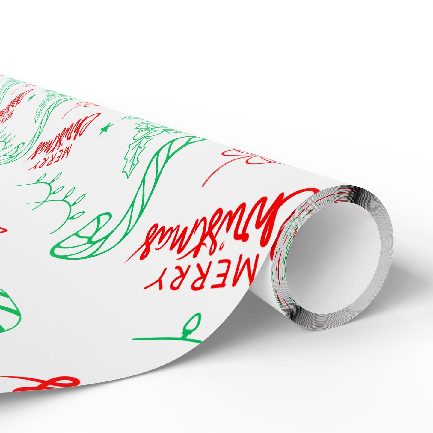 Doodle All the Way – Christmas Line Art Wrapping Paper