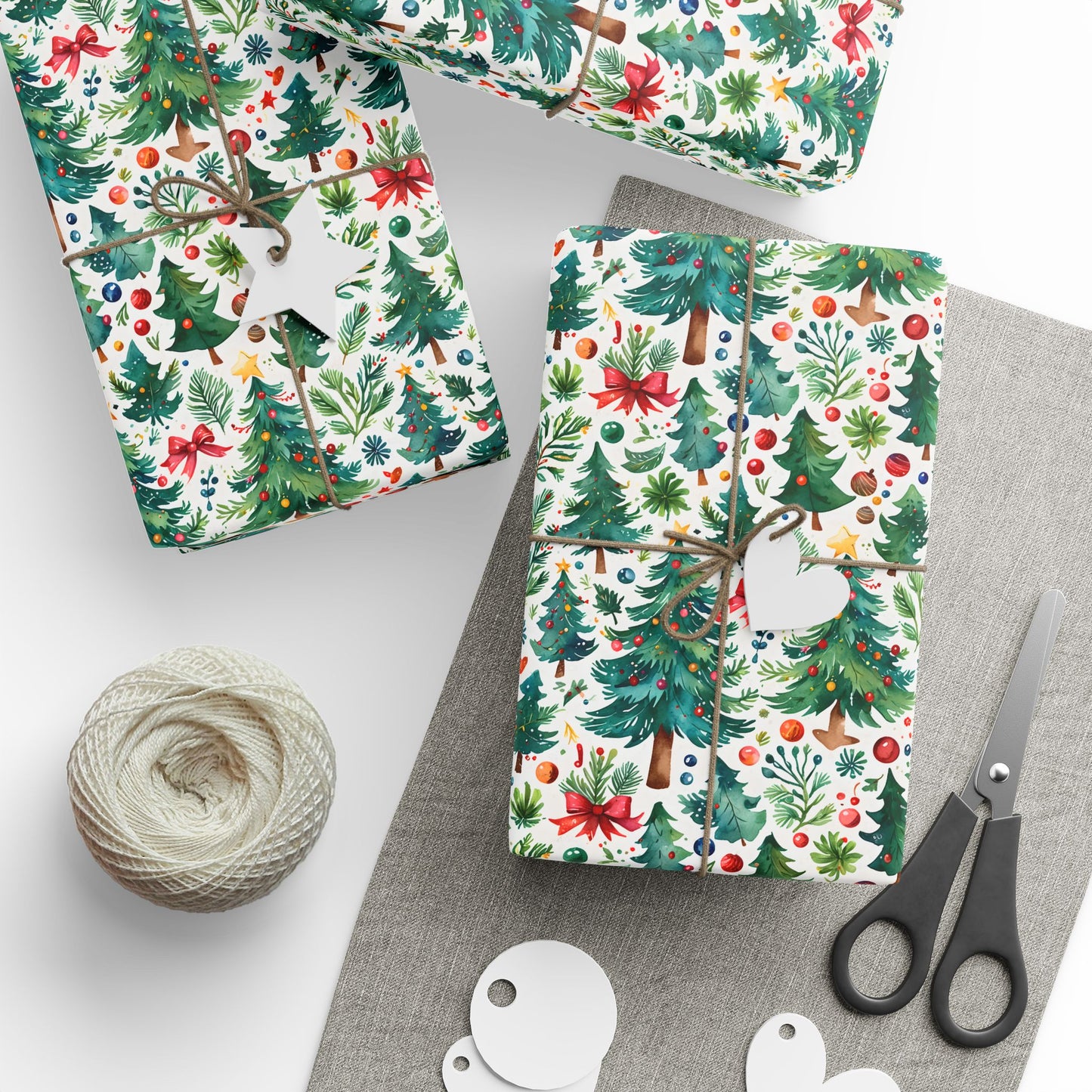Fir Real Festive – Watercolor Christmas Tree Forest Wrapping Paper
