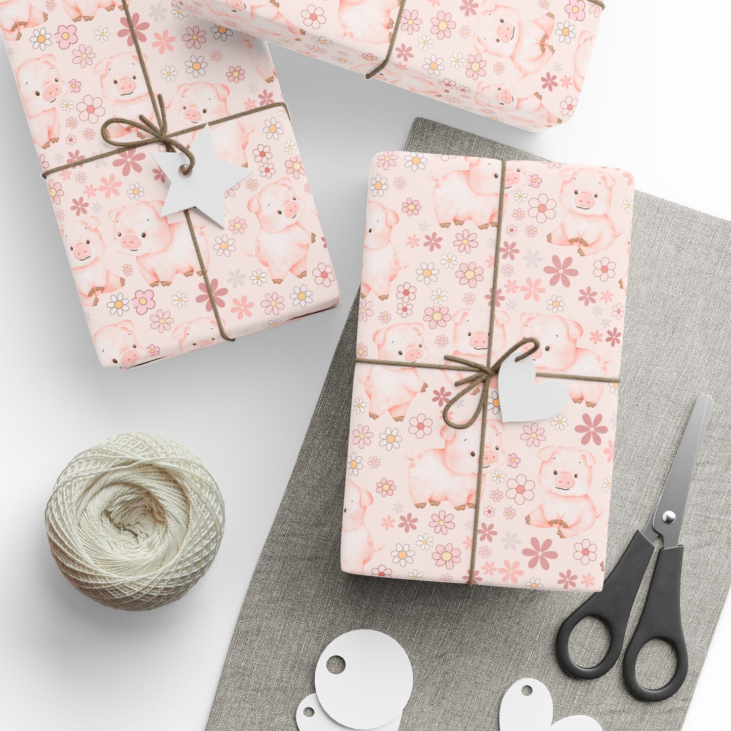 Cute Little Pink Pig Wrapping Paper