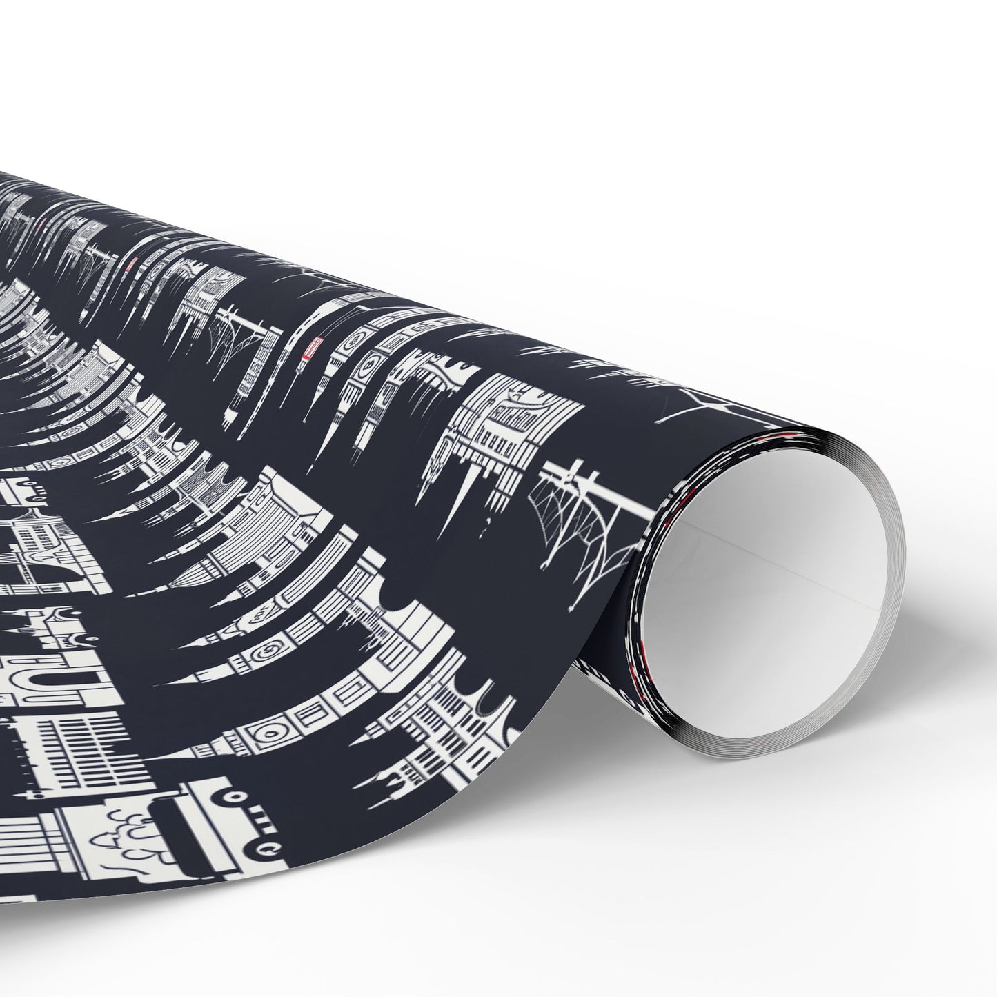 Cityscape Wrapping Paper – Elegant Gift Wrap for Holidays