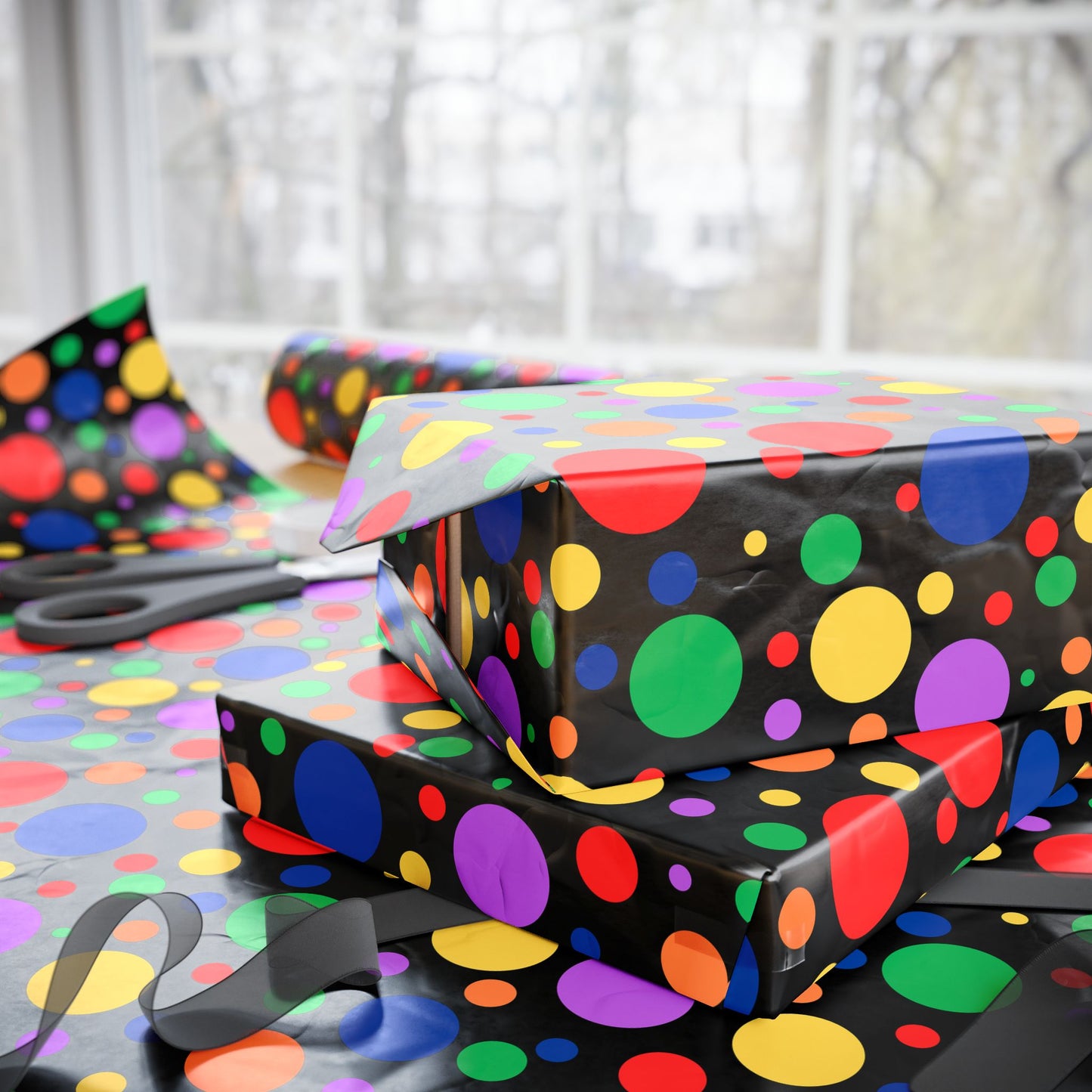 Colorful Polka Dot Wrapping Papers, Fun Gift Wrap for Birthdays, Parties, Celebrations, Events, Holidays, Arts and Crafts