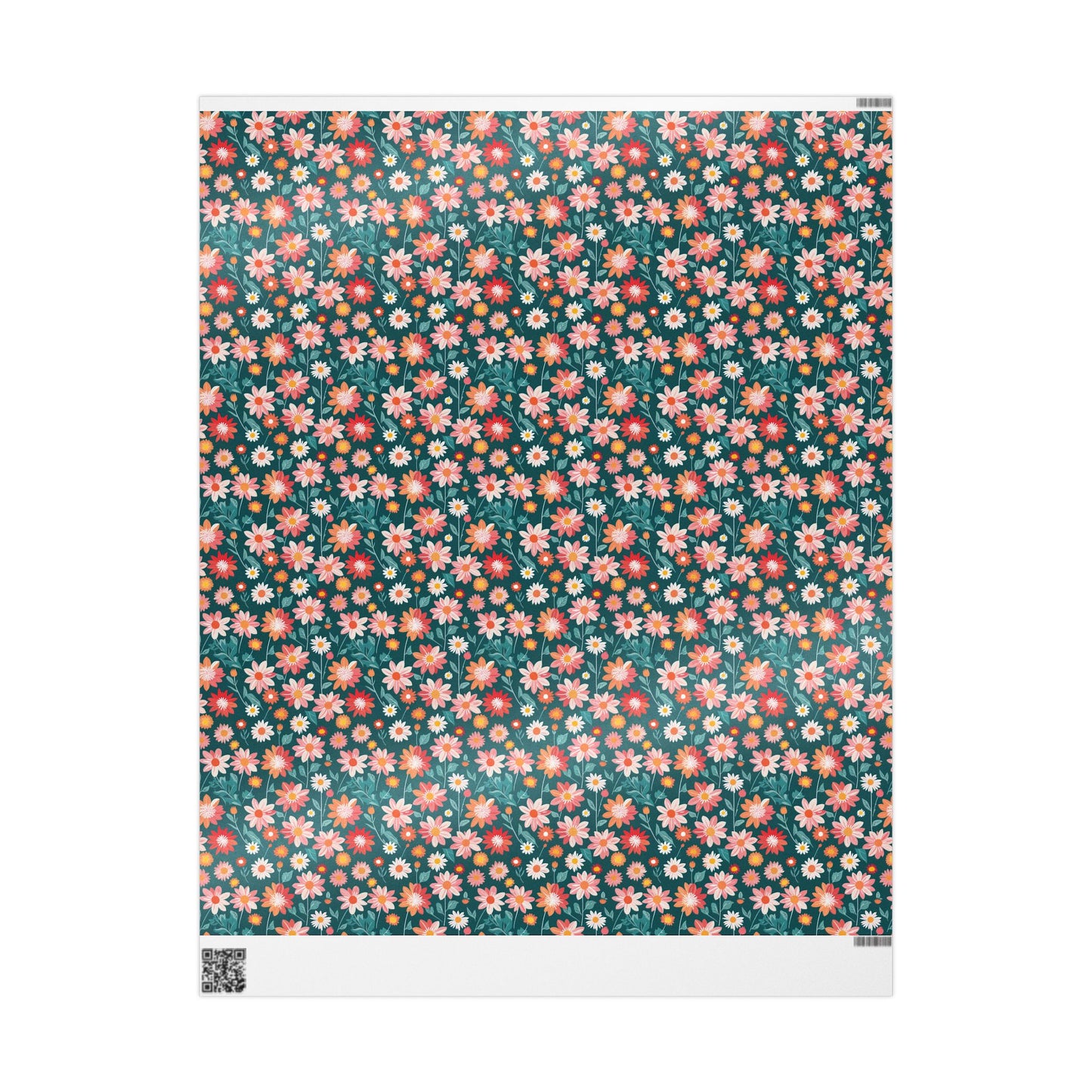 Pink & Peach Floral Wrapping Paper Roll