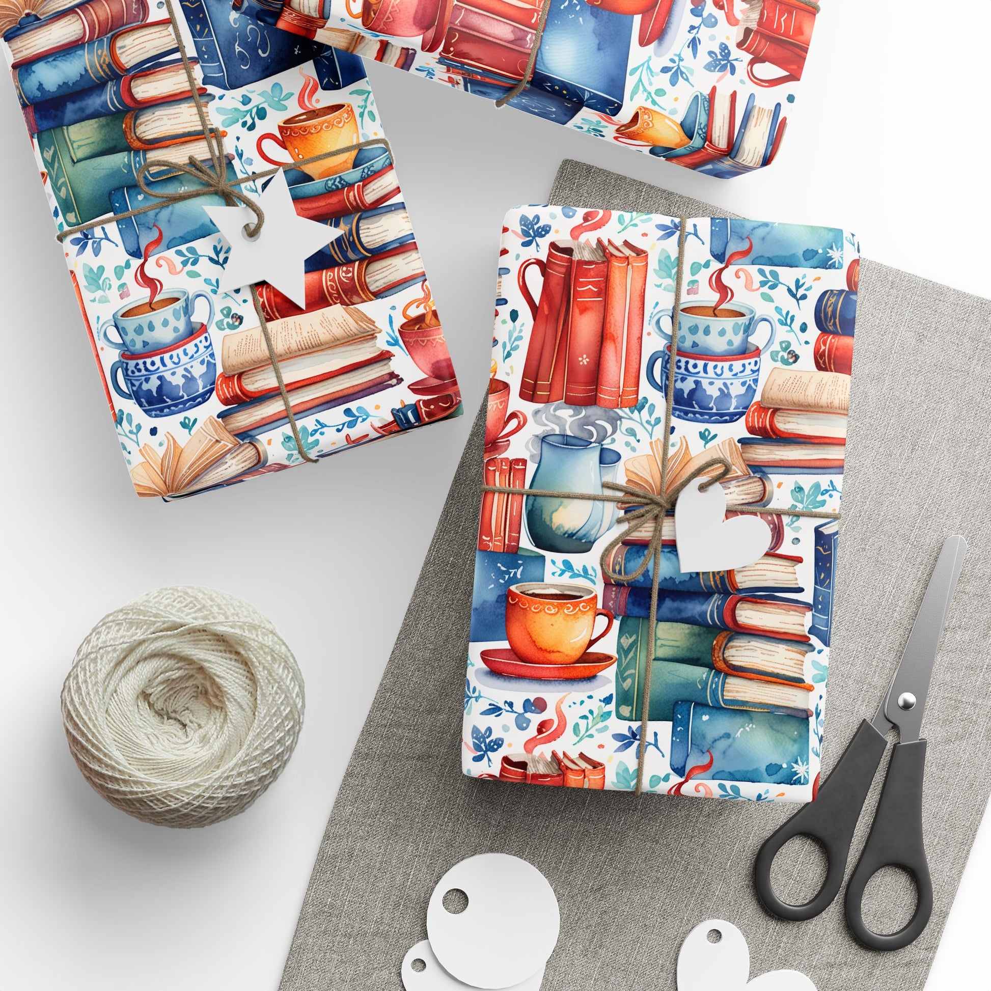 Book Lover Blue Wrapping Papers