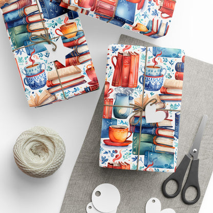 Book Lover Blue Wrapping Papers