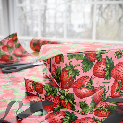 Delightful Strawberry - themed Wrapping Paper for a Sweet Surprise