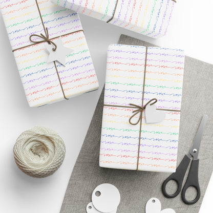 Wrapping Paper, XOXO Rainbow Design