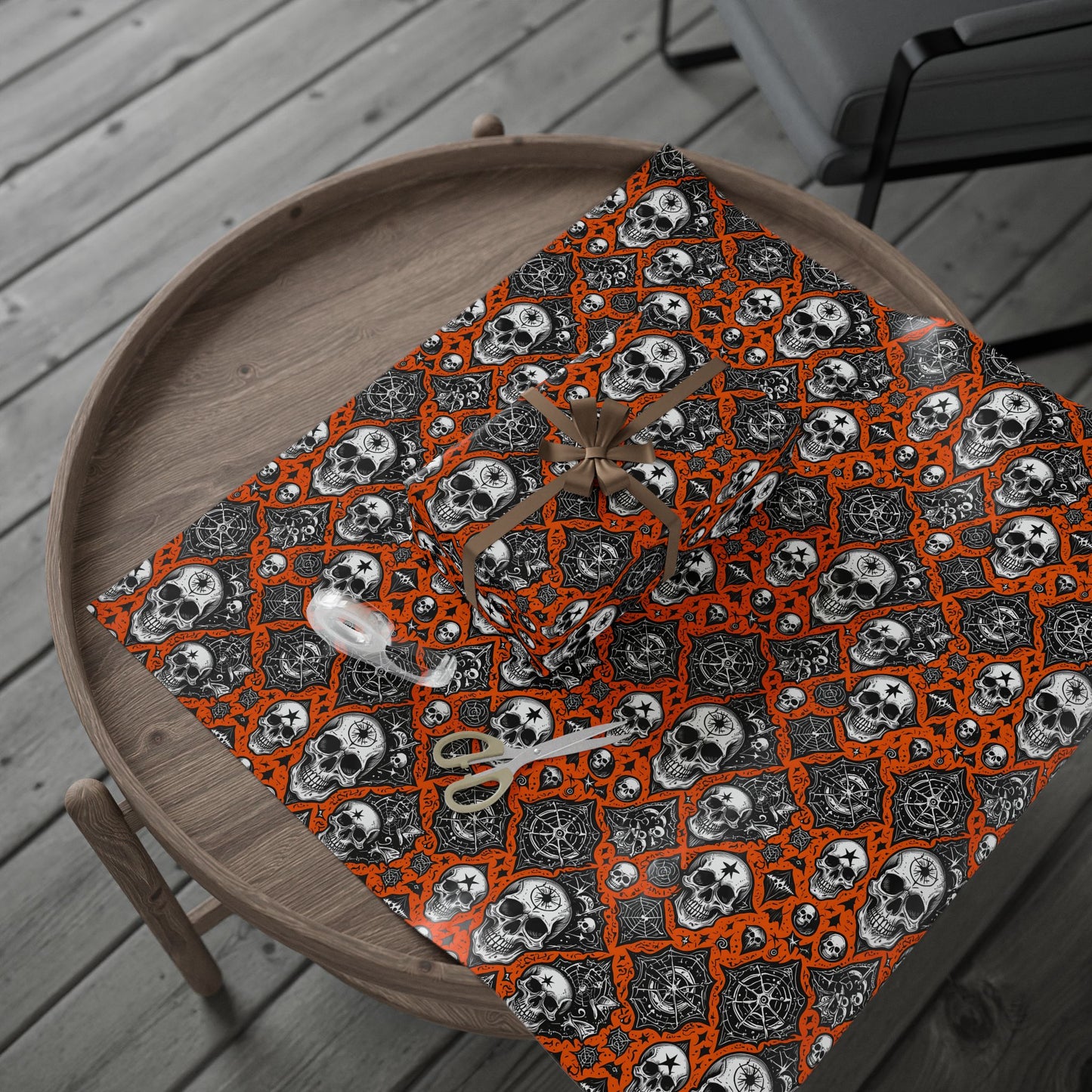 Orange Halloween Spooky Wrapping Papers