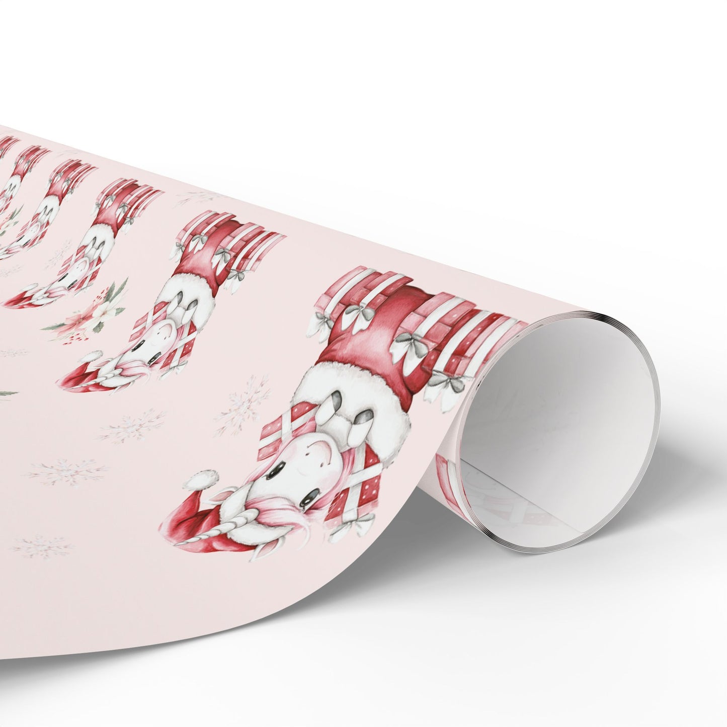 Santa’s Little Sparklecorn – Pink Unicorn Christmas Wrapping Paper