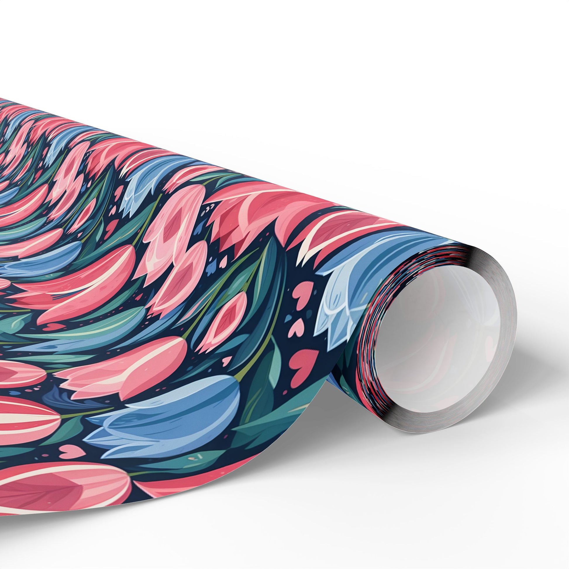 Vibrant Tulip Floral Wrapping Paper Roll