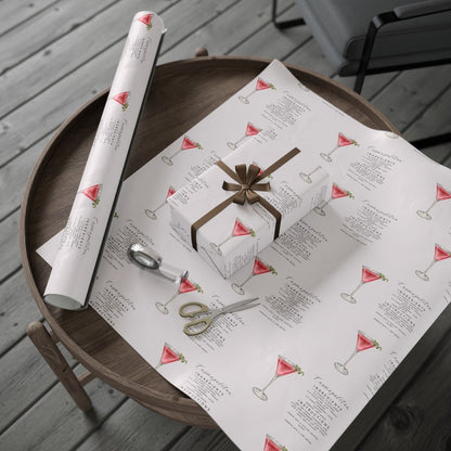 Cosmopolitan Cocktail Wrapping Paper