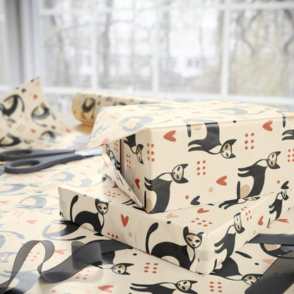 Feline Fine – Retro Cat Wrapping Paper