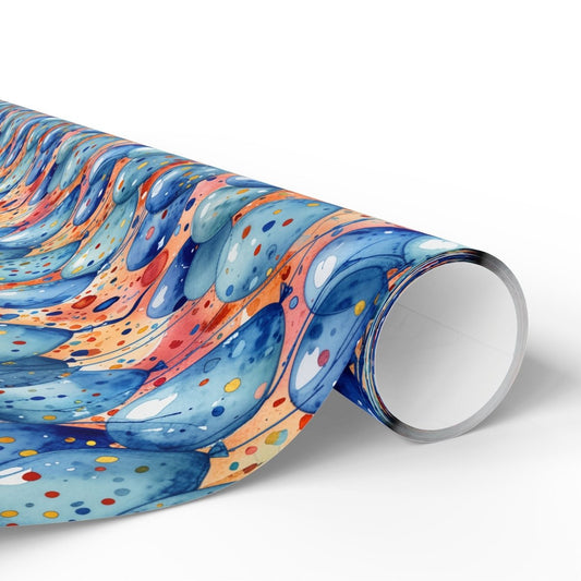 Colorful Blue and Orange Balloon Gift Wrapping Paper