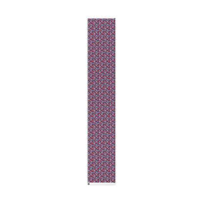 Vibrant Red, Blue and White Floral Wrapping Paper