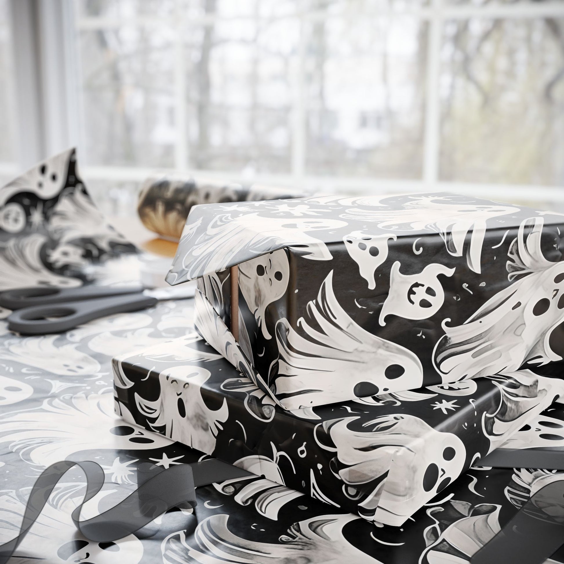 Ghostly Abstract Wrapping Paper