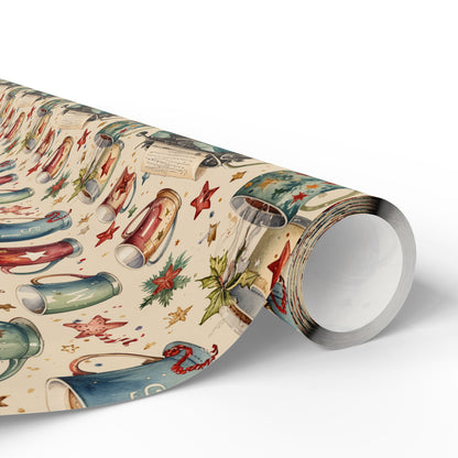 Warm Words & Cocoa – Vintage Writer Wrapping Paper