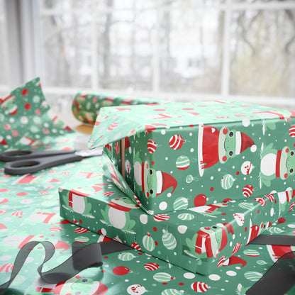 Hoppy Holidays – Festive Frog Wrapping Paper That Jumps for Joy