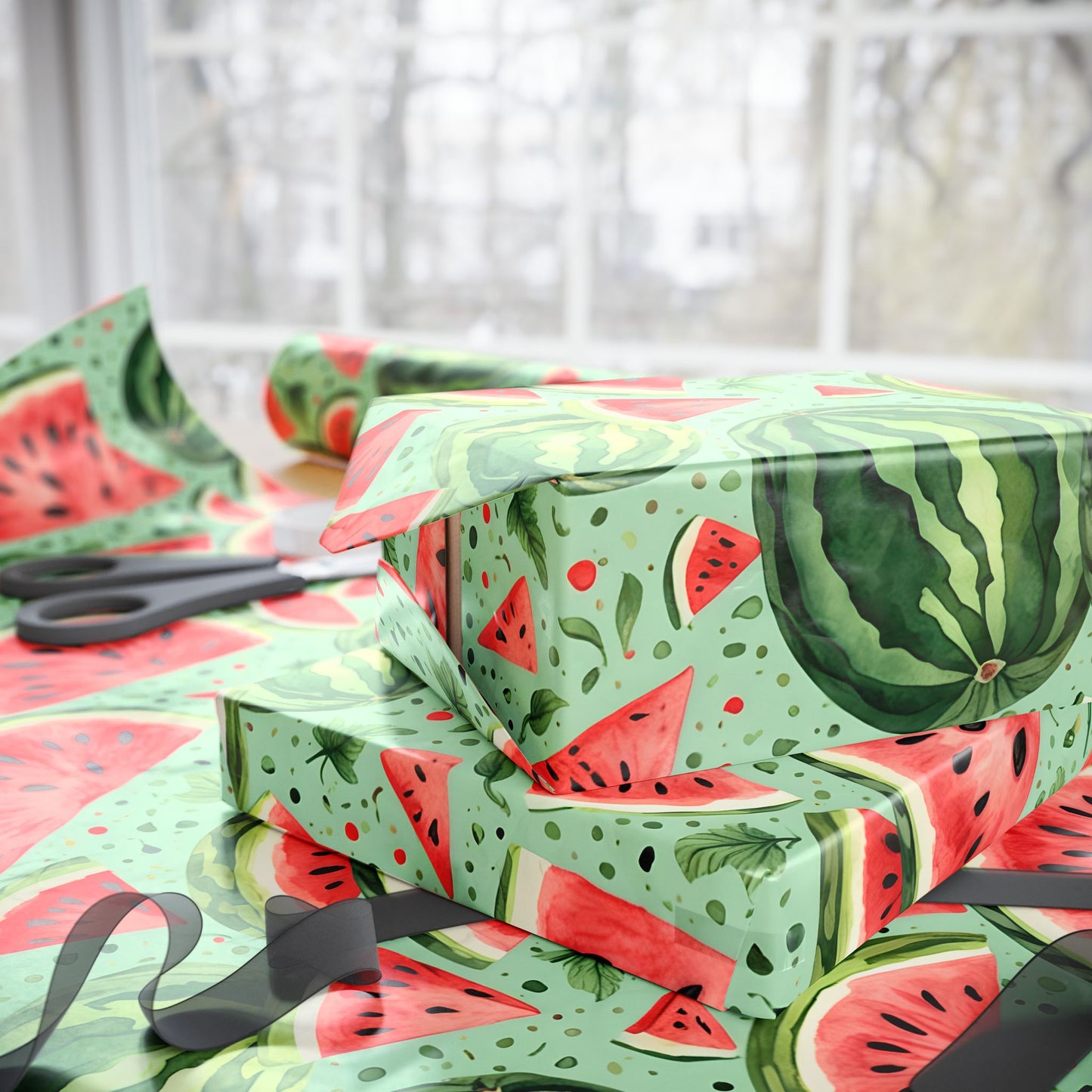 Juicy Watermelon Gift Wrap for Summer Celebrations