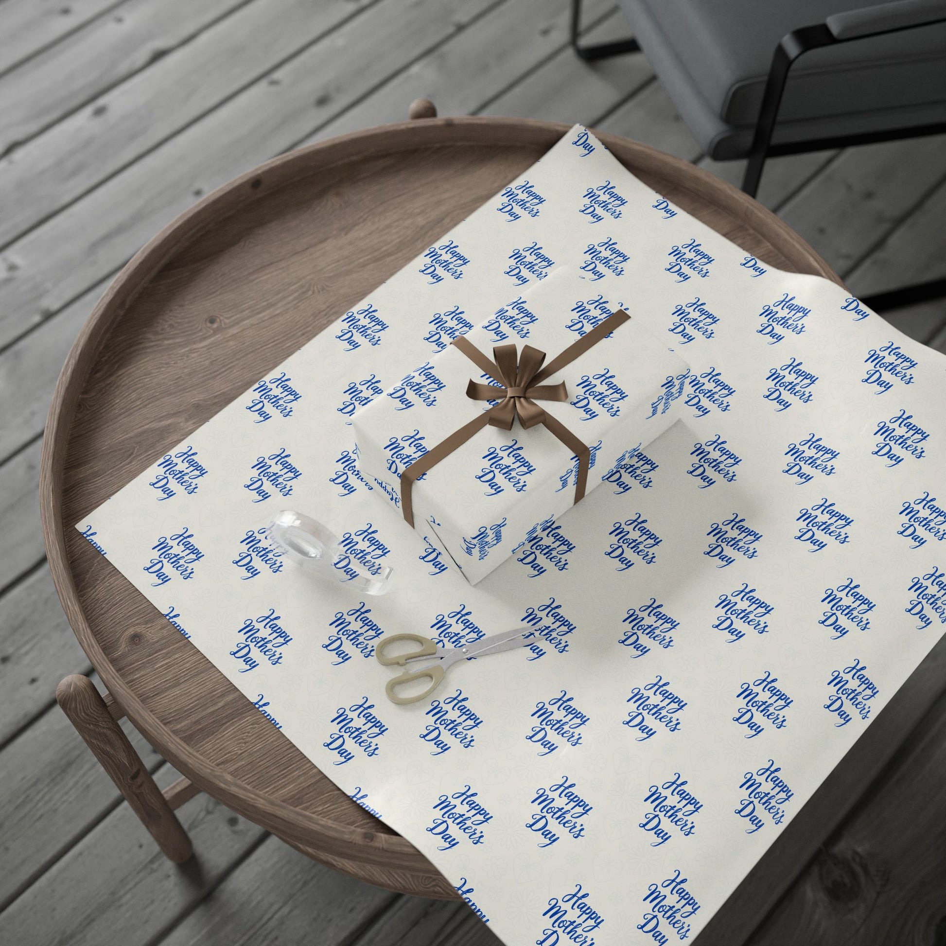 Blue Mothers Day Wrapping Papers