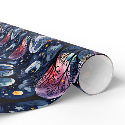 Starry Whimsy – Watercolor Galaxy Wrapping Paper