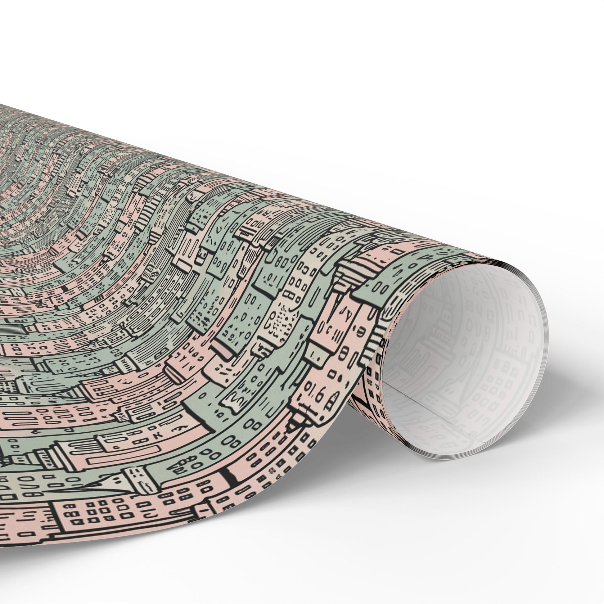 Wrapping Papers - Abstract Pastel Cityscape Gift Wrap