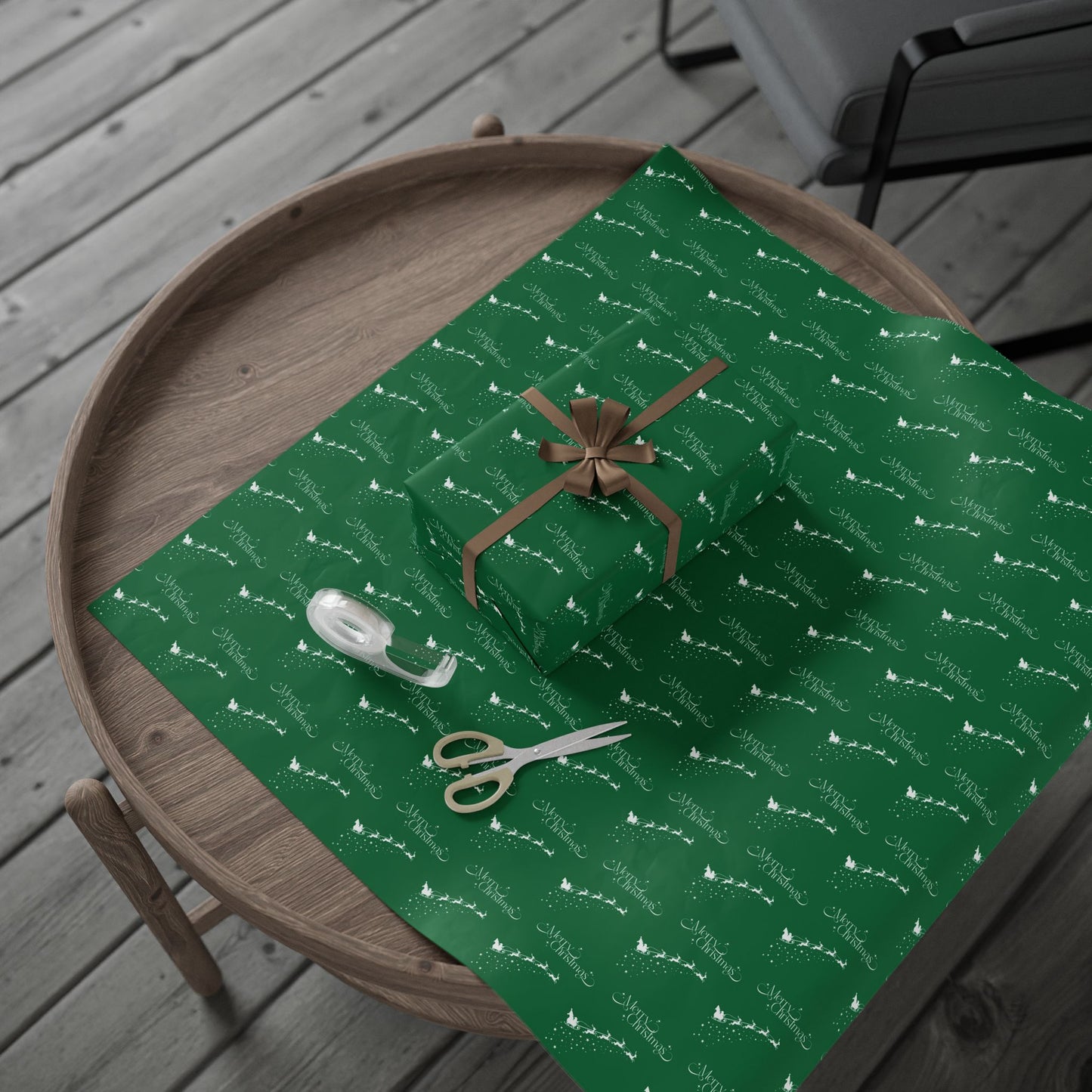 Sleigh All Day – Classic Green Christmas Wrapping Paper