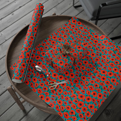 Red Poppies Wrapping Papers