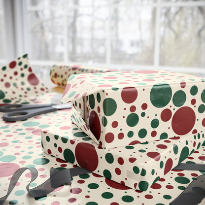 Festive Red & Green Dot Wrapping Paper