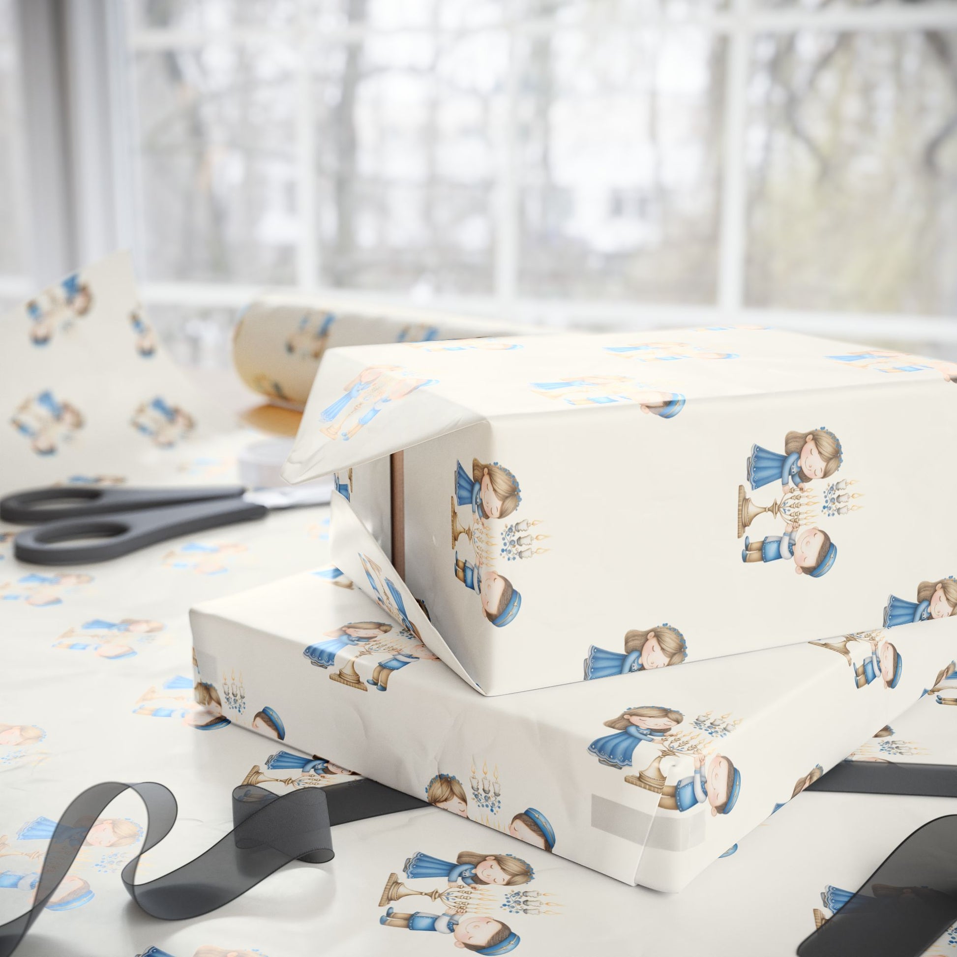Menorah Lighting Wrapping Papers