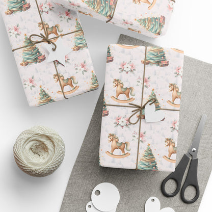 Rockin’ Around the Bookmas Tree – Vintage Holiday Wrapping Paper