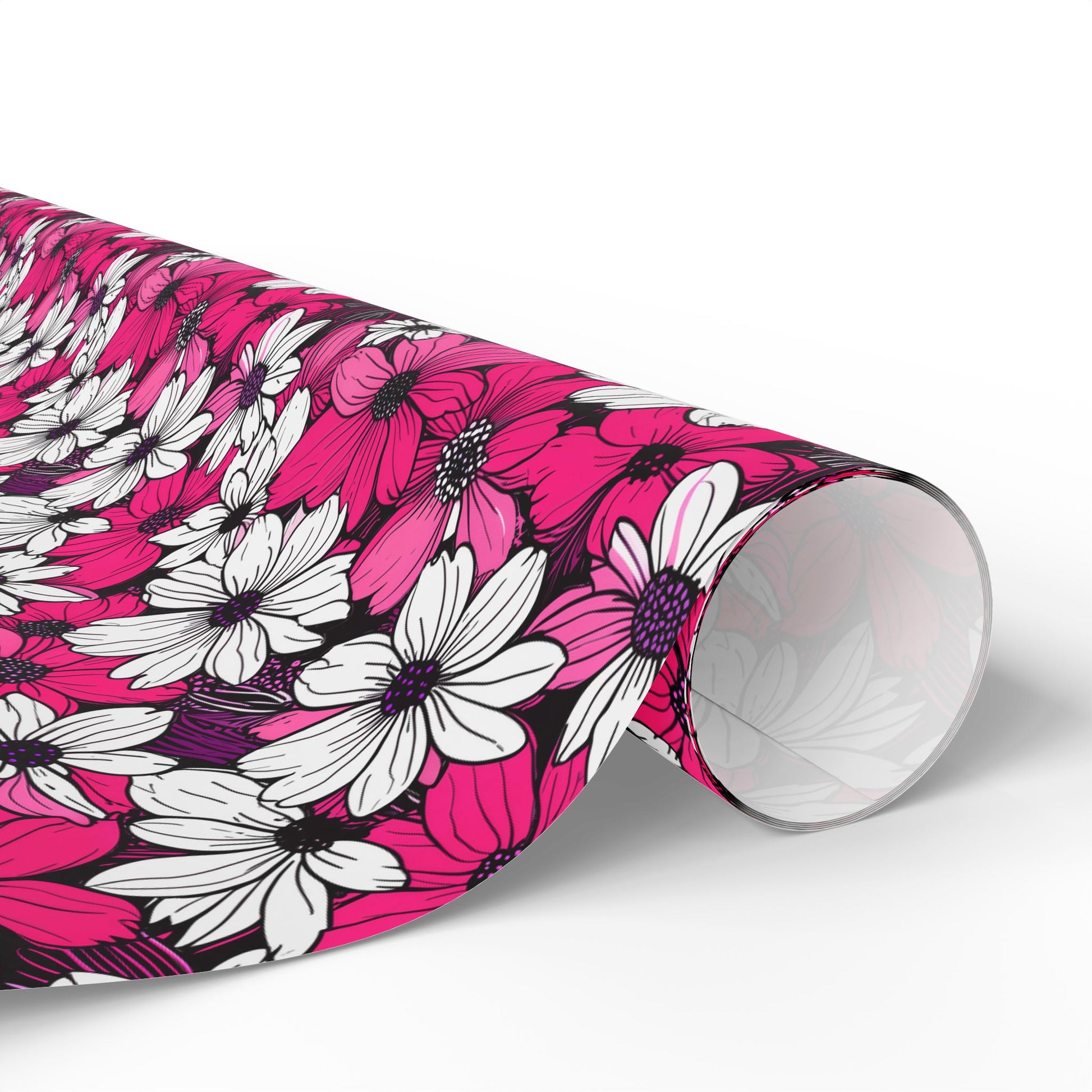 Pink & White Floral Wrapping Paper