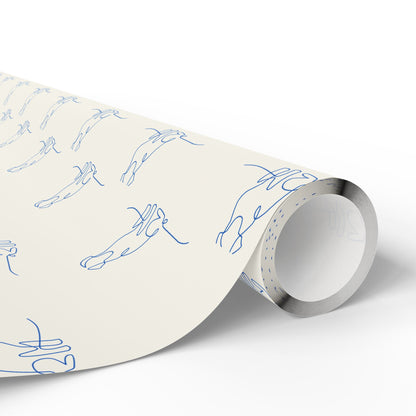 Blue Line Drawn Dog Design