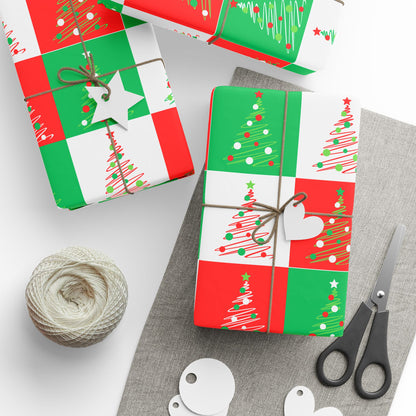 Pop - Tinsel Trees – Modern Graphic Christmas Wrapping Paper