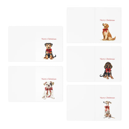 Dog Christmas Cards| Merry Christmas Greeting Cards – 25 Unique Designs | Blank Inside