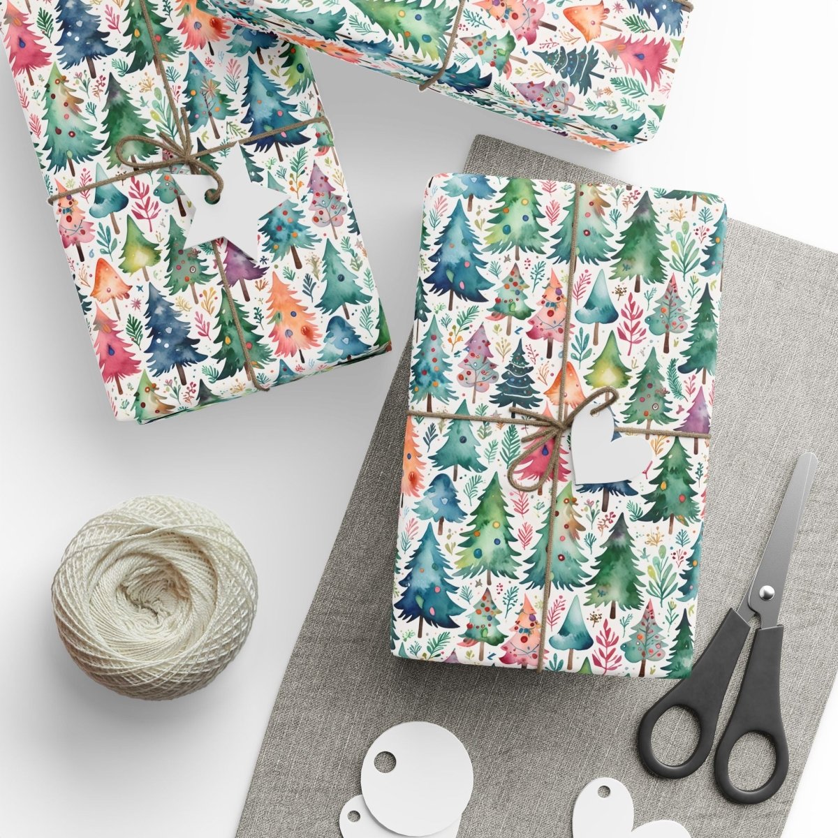 Wrapping Papers - Colorful Christmas Trees