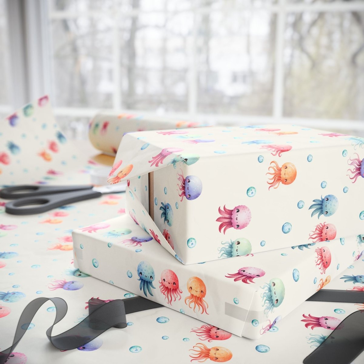 Sea Snuggle Squad – Pastel Ocean Wrapping Paper