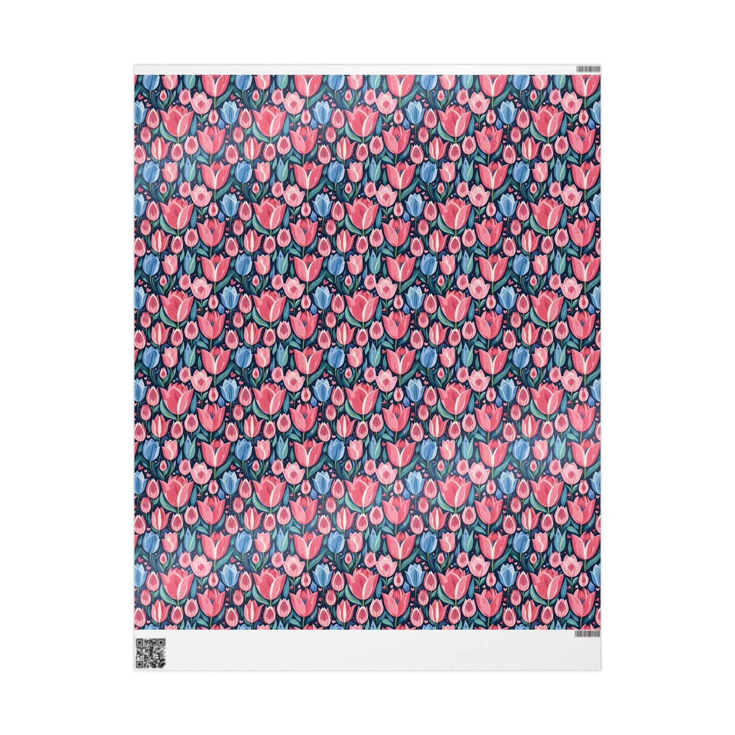 Vibrant Tulip Floral Wrapping Paper Roll
