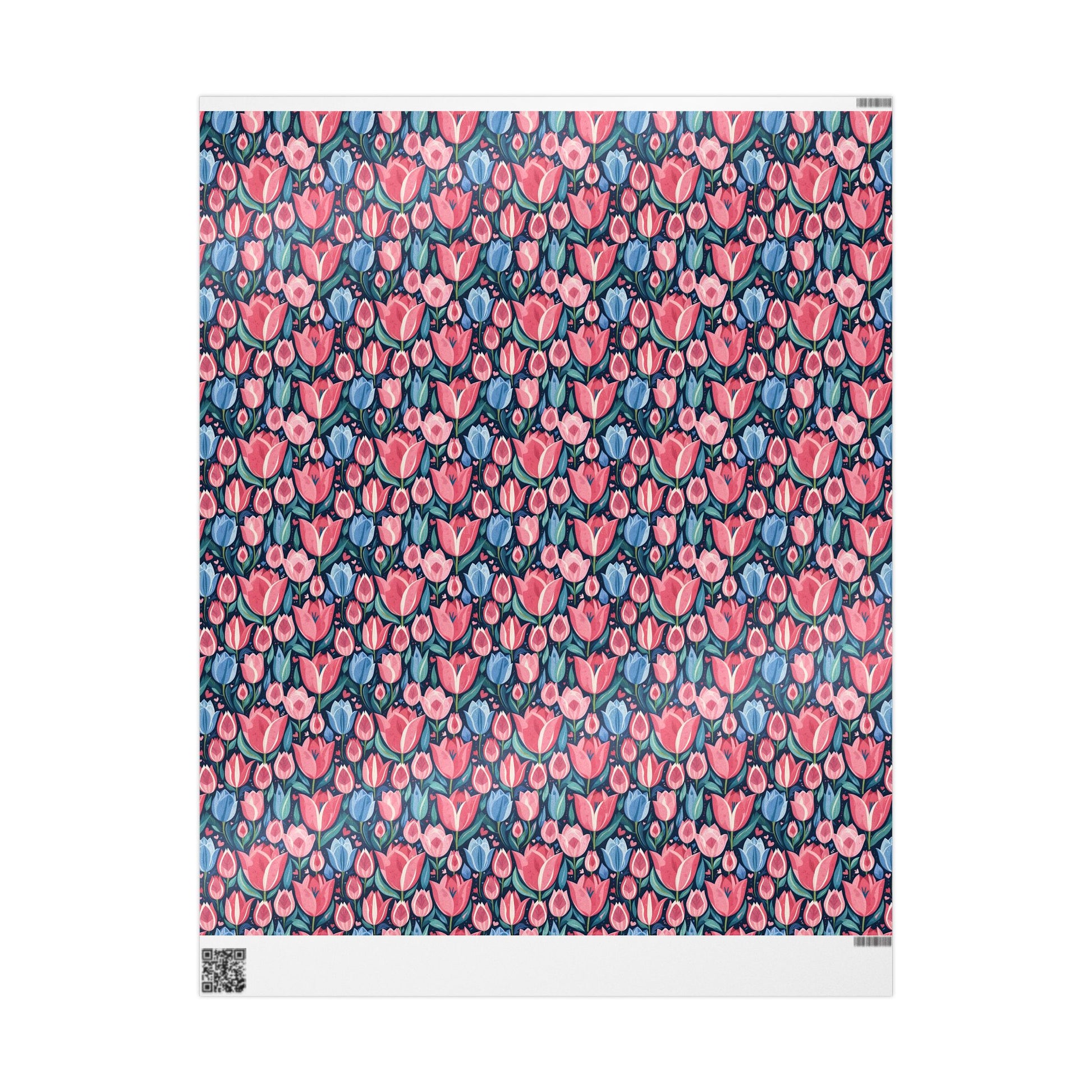 Vibrant Tulip Floral Wrapping Paper Roll