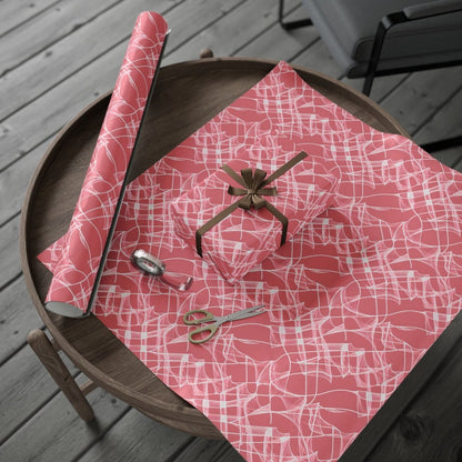 Dusty Pink and Whispy White Lines, Gift Wrap