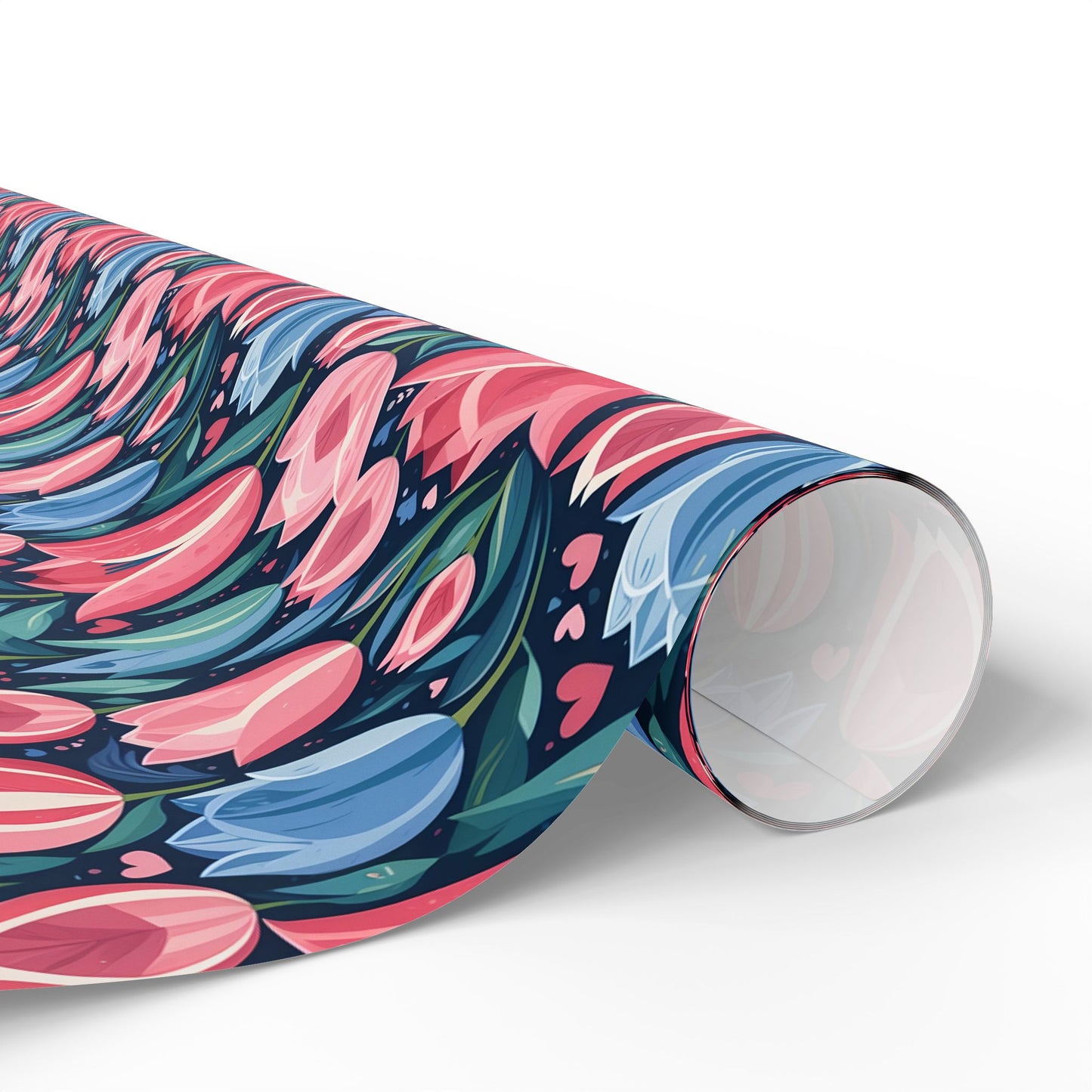 Vibrant Tulip Floral Wrapping Paper Roll