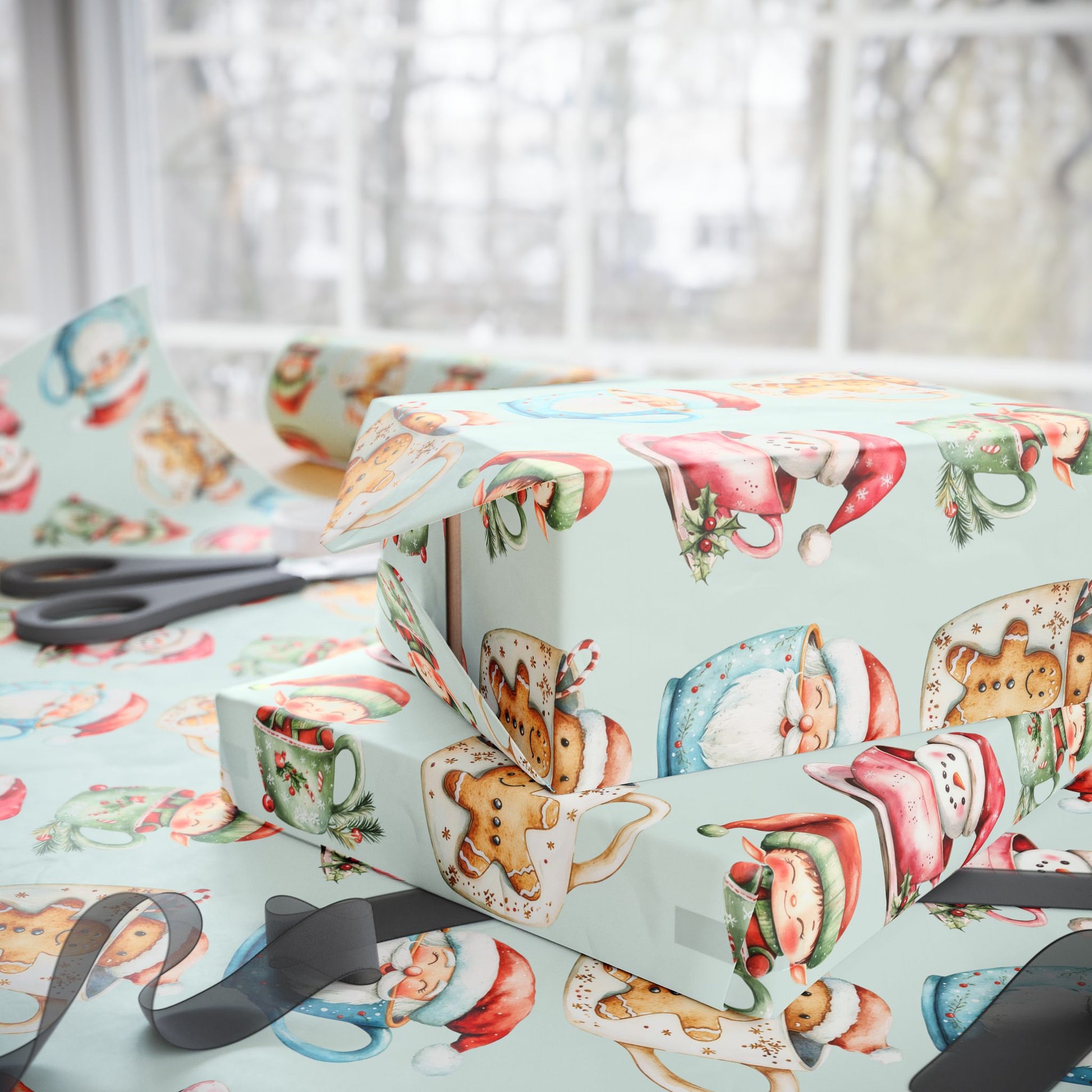 Cup of Cheer – Cozy Christmas Cocoa Wrapping Paper