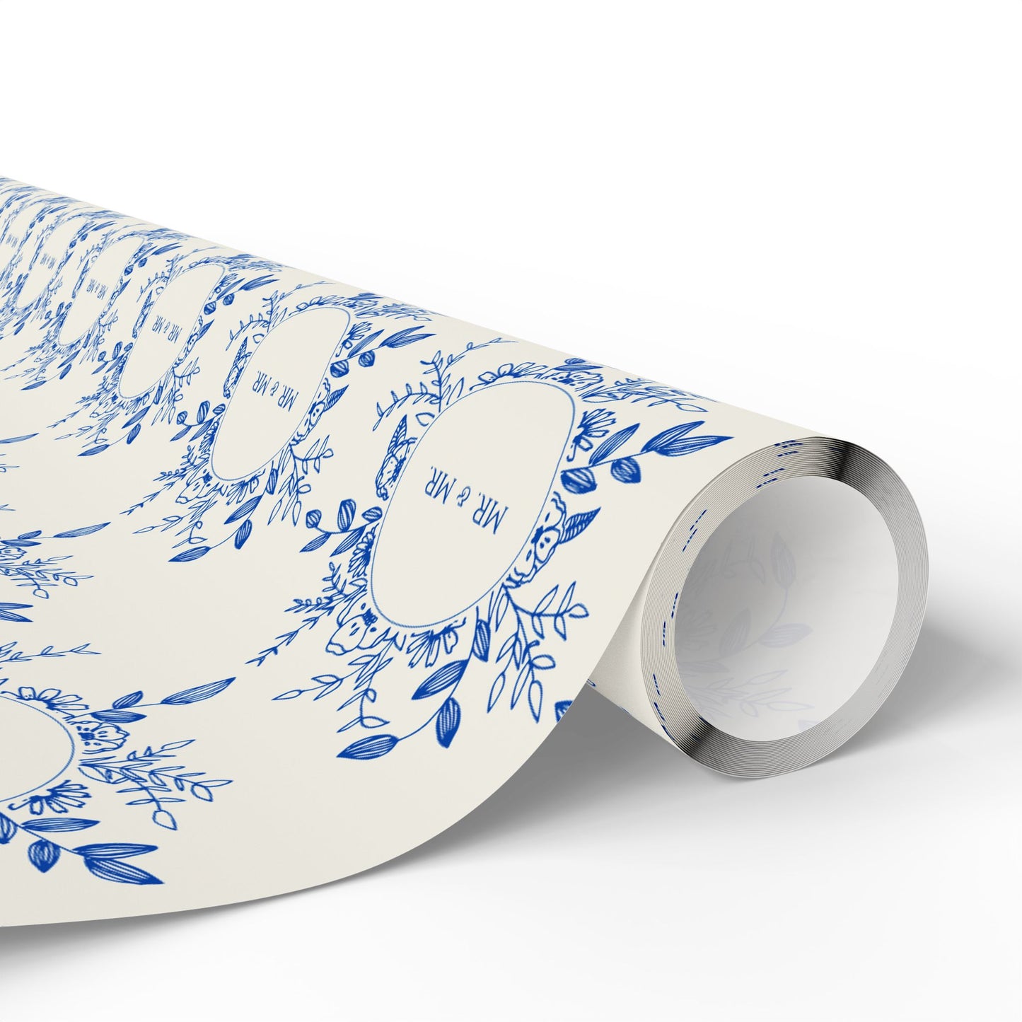 Mr. & Mr. Blue Gift Wrapping Paper