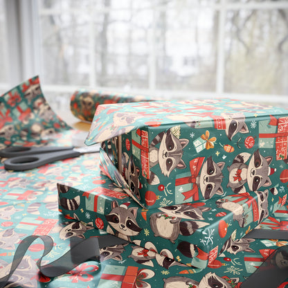 Wrapscallions – Raccoon Mischief Christmas Wrapping Paper