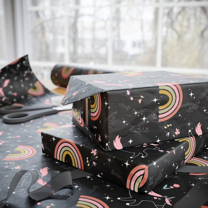 Black Unicorn Rainbow Design